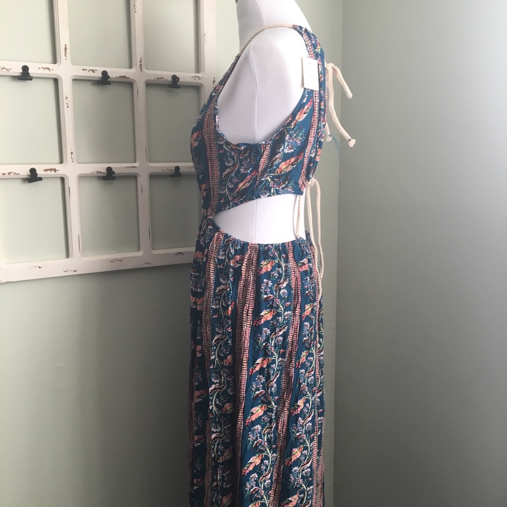Bohemian cutout maxi dress with slit beach coverup - Picture 6 of 7